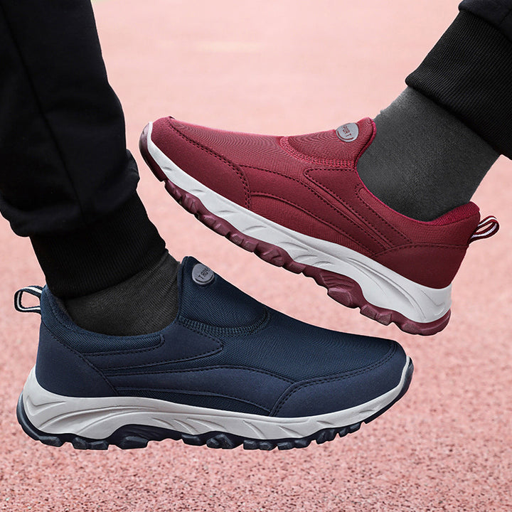 Damen nan sportlicher Slip-On Trekking-Sneaker mit atmungsaktivem Textiloberteil, elastischem Einstieg und profiliertem Outdoor-Laufsohle Echo Archiv