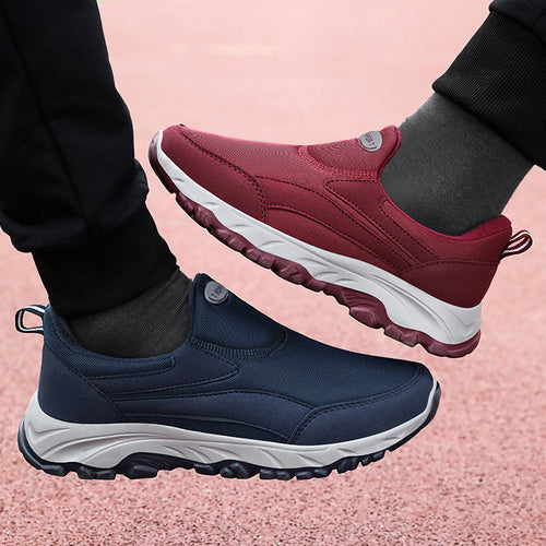 Damen nan sportlicher Slip-On Trekking-Sneaker mit atmungsaktivem Textiloberteil, elastischem Einstieg und profiliertem Outdoor-Laufsohle Echo Archiv