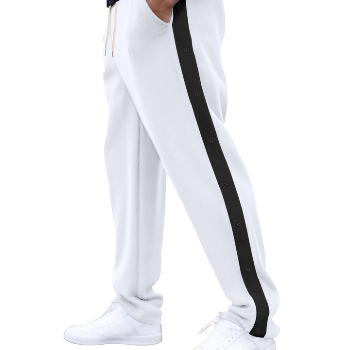 Herren Sportliche Jogginghose mit Knopfdetails und elastischem Bund Echoarchiv