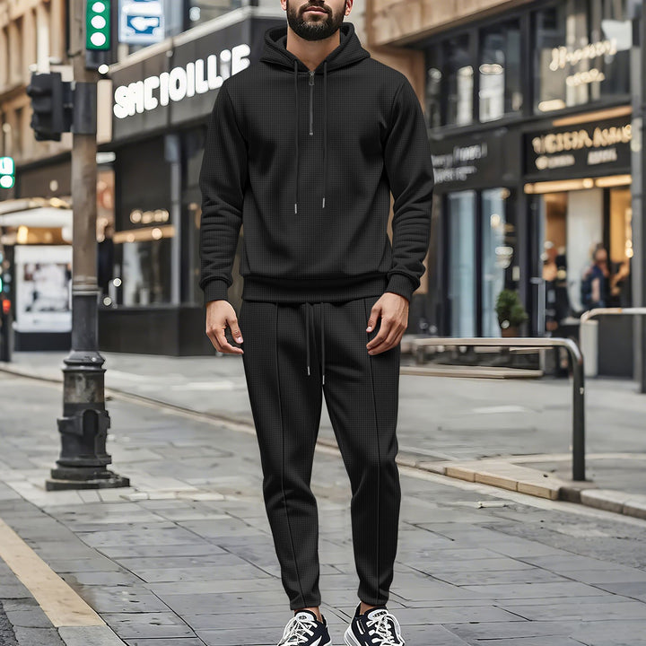 Herren modisches Freizeit-Set mit lässigem Hoodie und eleganter Jogginghose Echoarchiv