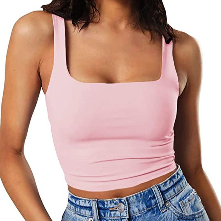 Damen Crop-Top mit quadratischem Ausschnitt und schmalem Schnitt Echo Archiv