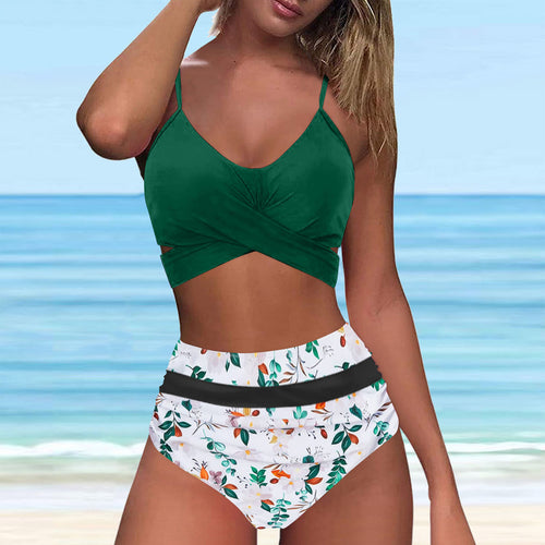 Damen High-Waist Bikini Set mit modischem Wickel-Oberteil Echo Archiv