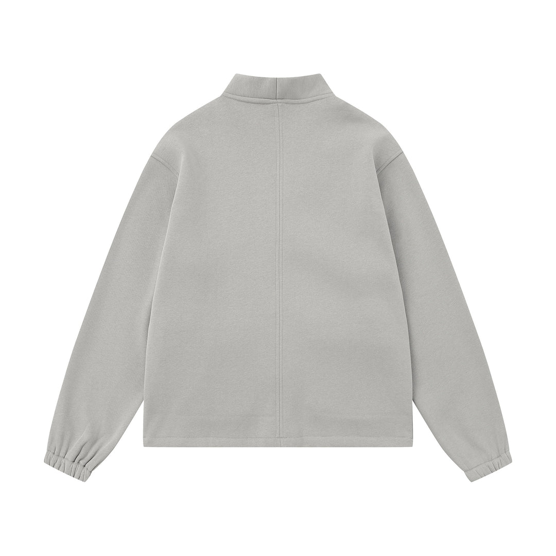 Unisex Oversize Sweatjacke mit Schalkragen und aufgesetzten Taschen Echoarchiv