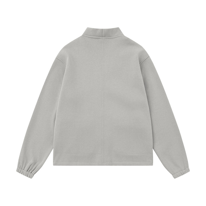 Unisex Oversize Sweatjacke mit Schalkragen und aufgesetzten Taschen Echoarchiv