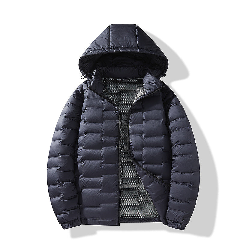 Herren Ultraleichte Steppjacke mit Kapuze und Thermofutter Echo Archiv
