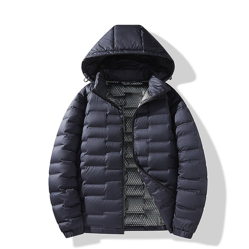 Herren Ultraleichte Steppjacke mit Kapuze und Thermofutter Echo Archiv