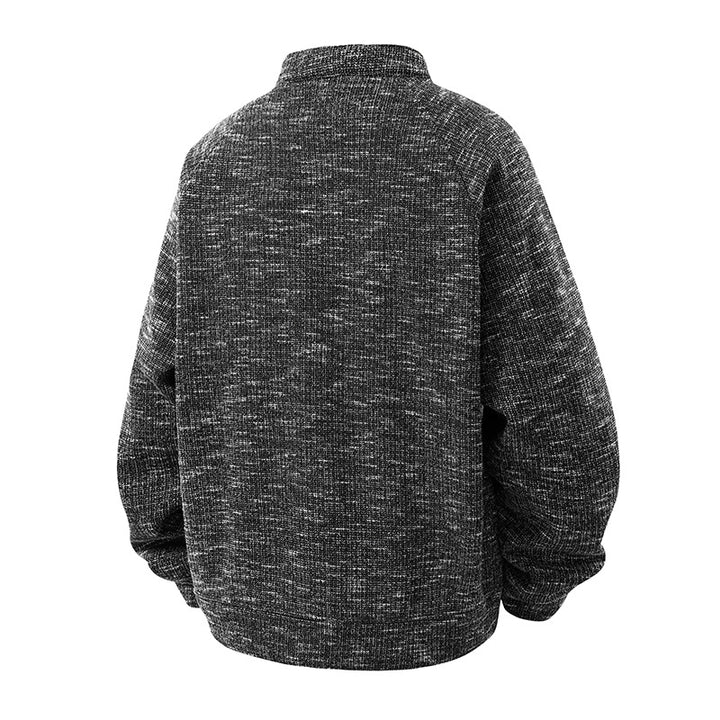 Herren Oversize-Strickbomberjacke mit Stehkragen und Druckknopfverschluss Echo Archiv