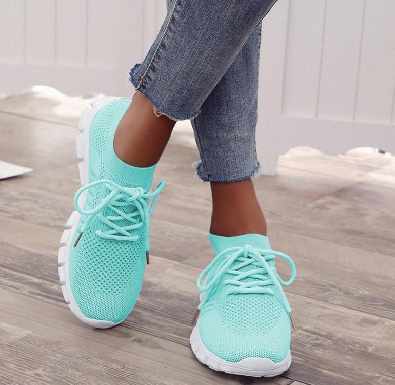 Damen Leichte Strick‑Sock‑Sneaker mit elastischem Schaft und flexibler Profilsohle Echo Archiv