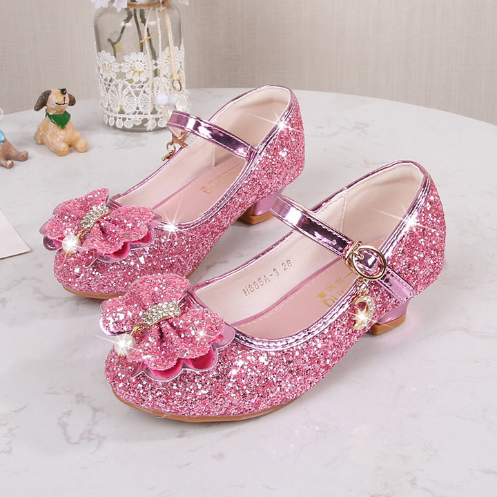 Mädchen Glitzernde Ballerinas mit Schleifenapplikation Echo Archiv