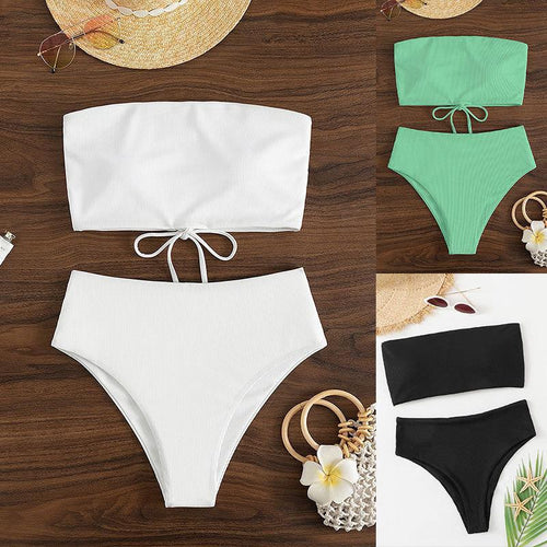 Damen Bandeau-Bikini mit verstellbarem Höschen und raffiniertem Design Echo Archiv