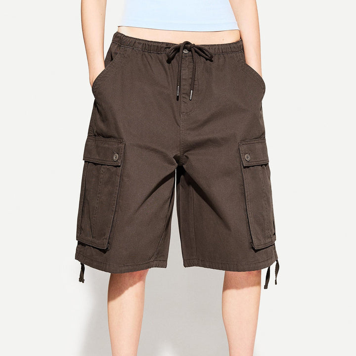 Damen Cargo-Shorts mit elastischem Bund und praktischen Seitentaschen Echoarchiv