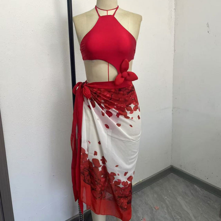 Damen Bikini-Set mit modischem Cut-Out-Design und eleganter Blumenstraße Echo Archiv