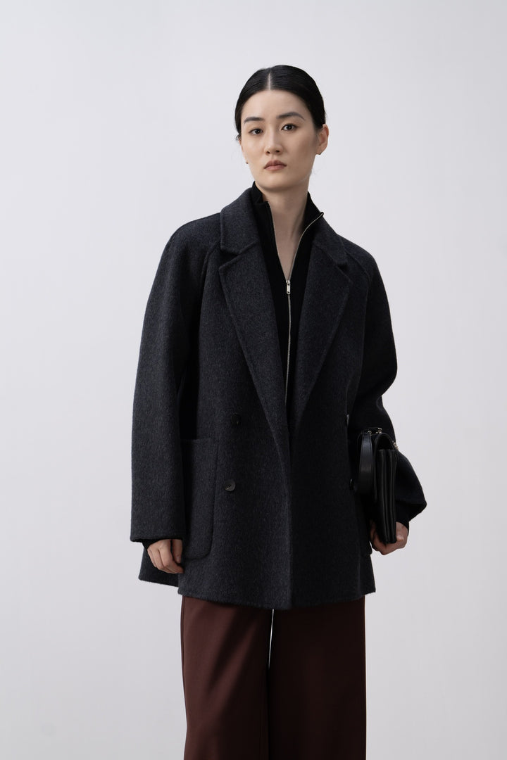 Damen Doppelreiher Wollmischung Blazer Echoarchiv