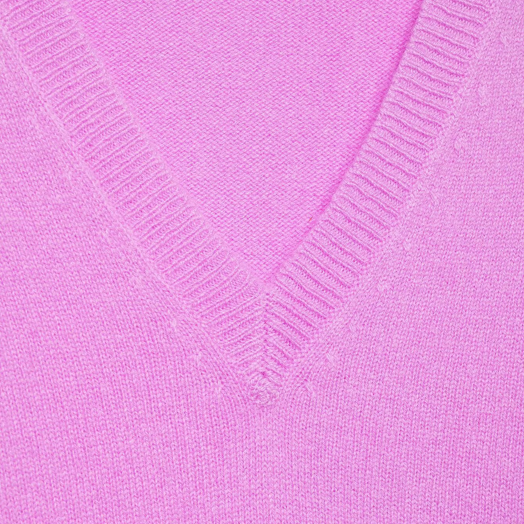 Damen Grobgestrickter V‑Ausschnitt Zopfstrickpullover mit Rippbündchen Echoarchiv
