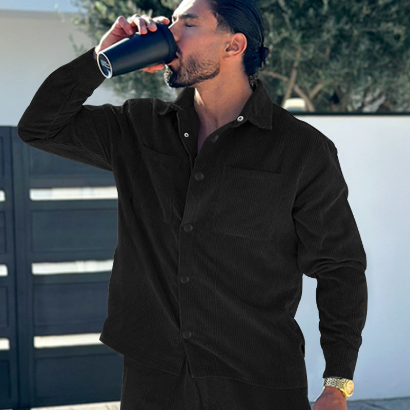 Herren Waffelstruktur Hemdjacke Echoarchiv