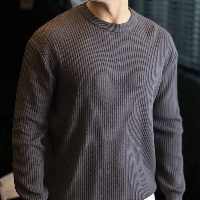 Herren Moderate Rippstrickpullover Echo Archiv