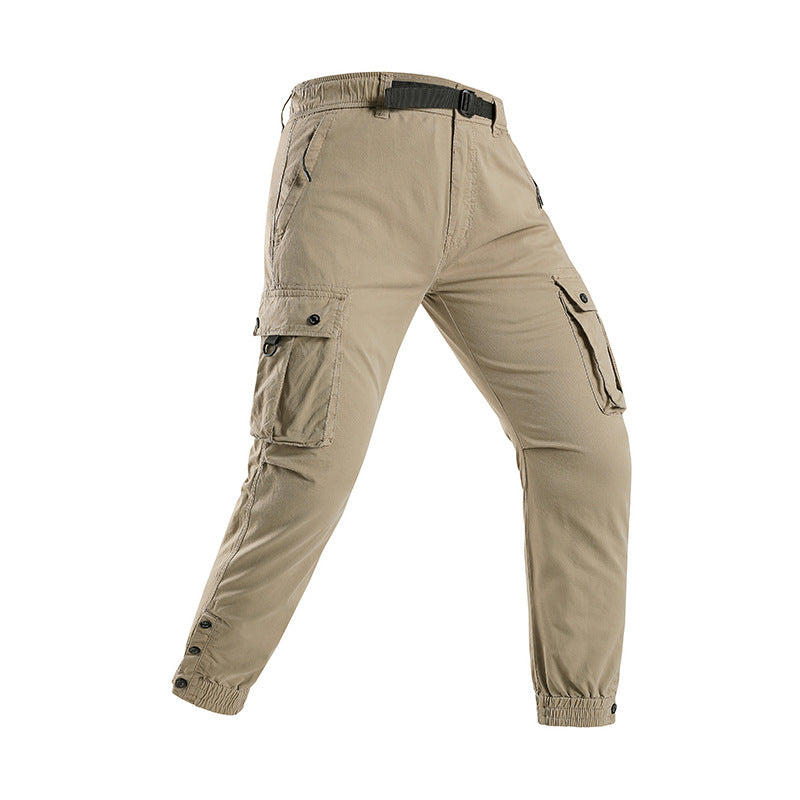 Herren Konisch geschnittene Utility‑Cargohose mit Tunnelzugbund, integriertem Gürtel und Mehrfachtaschen Echo Archiv