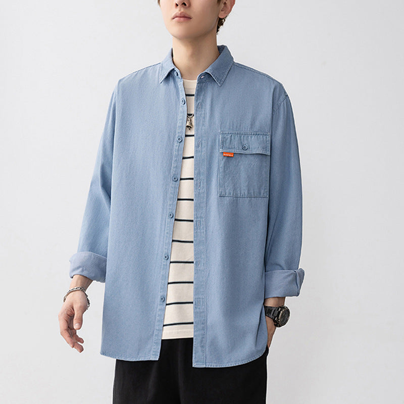 Herren Denim Overshirt mit aufgesetzter Brusttasche Echoarchiv