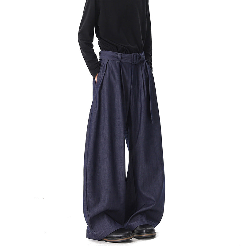 Damen Weite Paperbag-Hose mit hohem Bund, Falten und Taillengürtel Echo Archiv