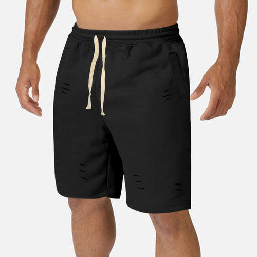 Herren lässige Shorts mit strategischen Schlitzdetails und elastischem Bund Echoarchiv