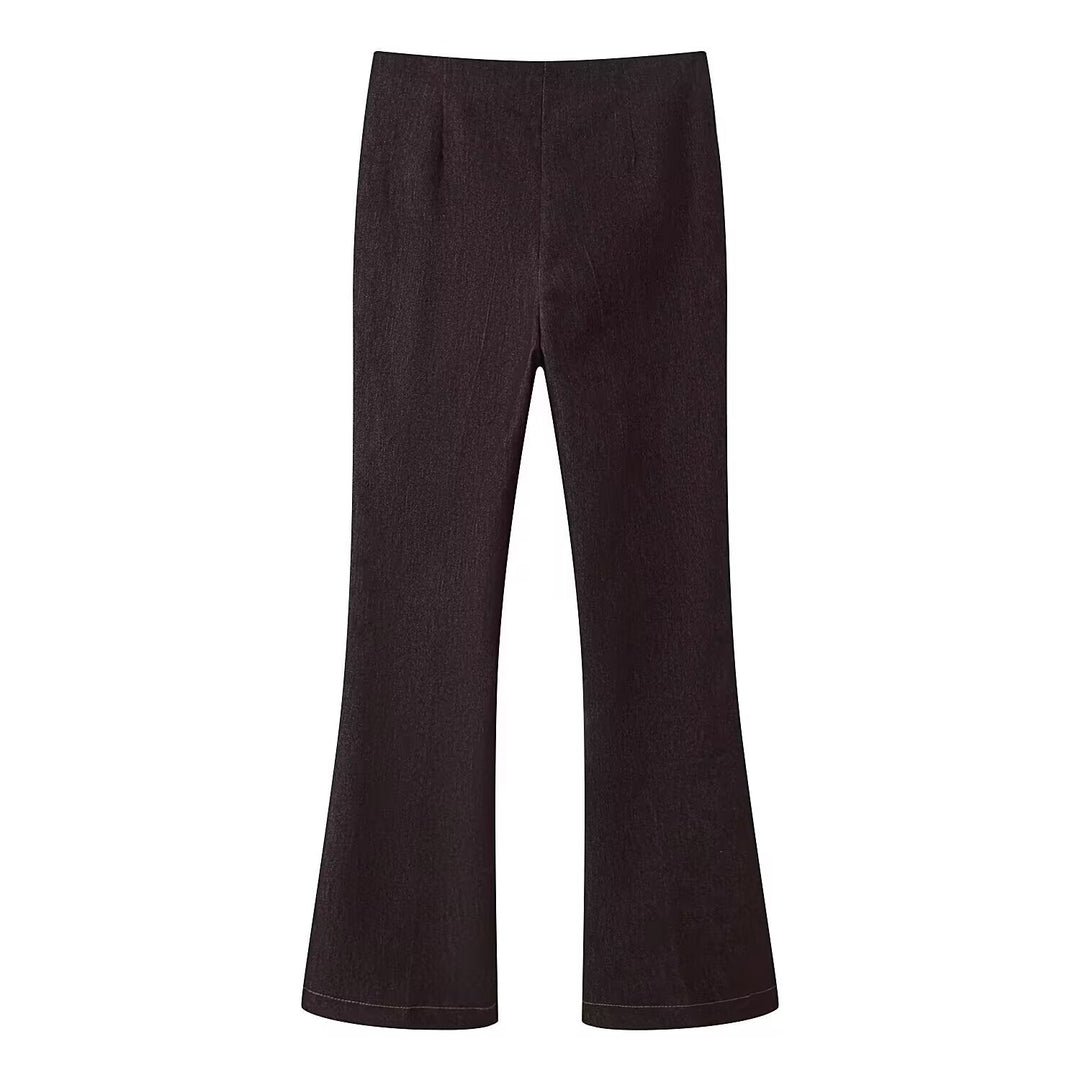 Damen Highwaist-Schlaghose mit Bügelfalte und leichtem Stretch Echoarchiv