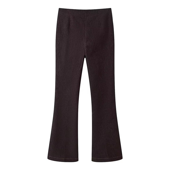 Damen Highwaist-Schlaghose mit Bügelfalte und leichtem Stretch Echoarchiv