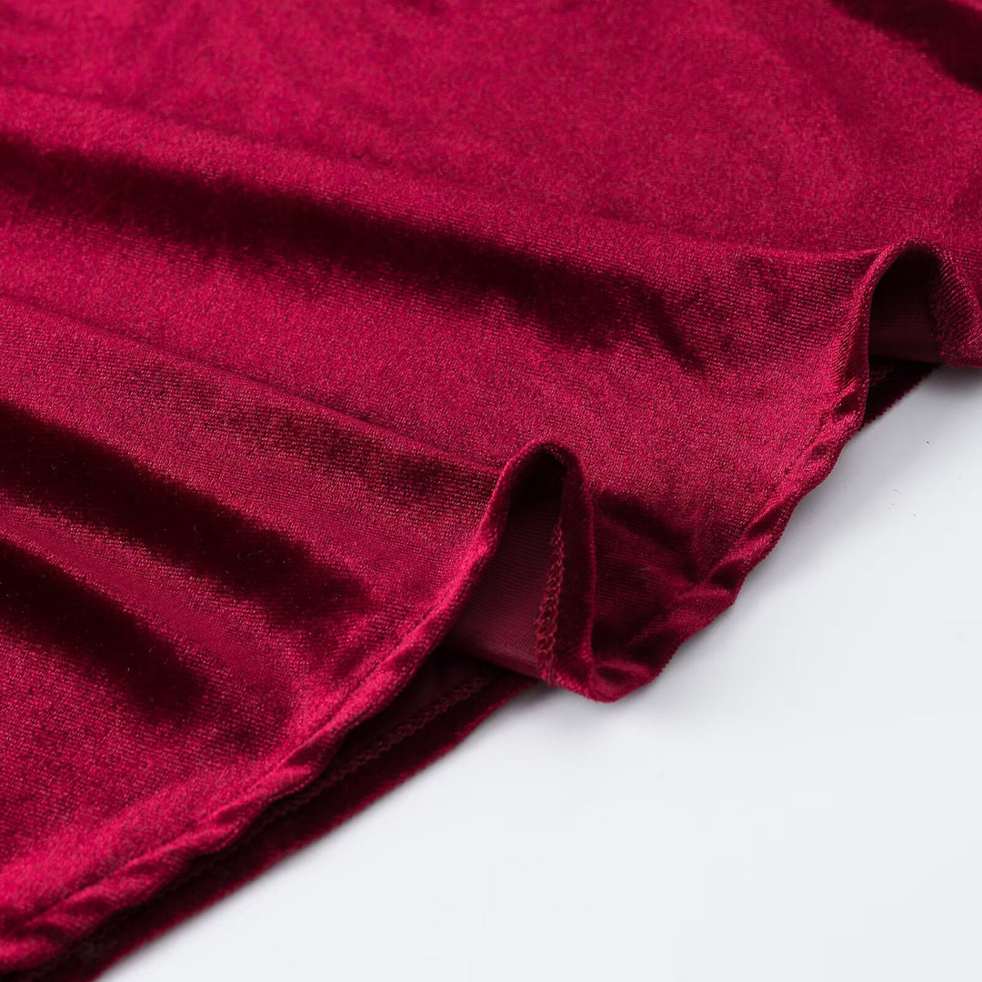 Damen Maxikleid aus Satin mit Wasserfallausschnitt und Riemchenbindung am Rücken Echoarchiv