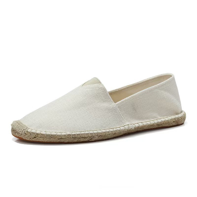 Damen Leichte Espadrille-Slip-On aus gewebtem Canvas mit Jute-Umrandung Echoarchiv