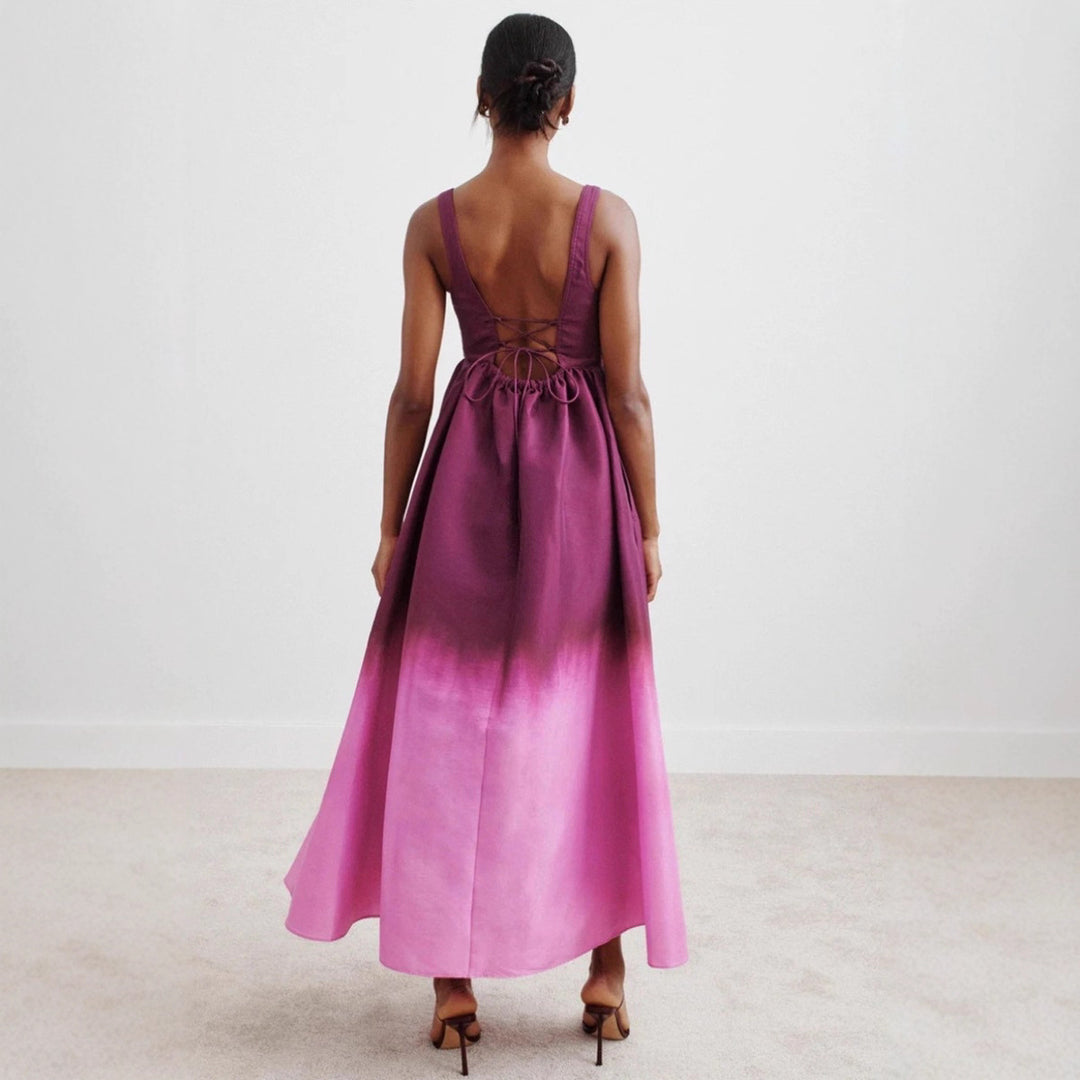 Damen nan bodenlanges Bustier-Maxikleid mit herzförmigem Dekolleté, breiten Trägern und geraffter Empire-Taille Echo Archiv