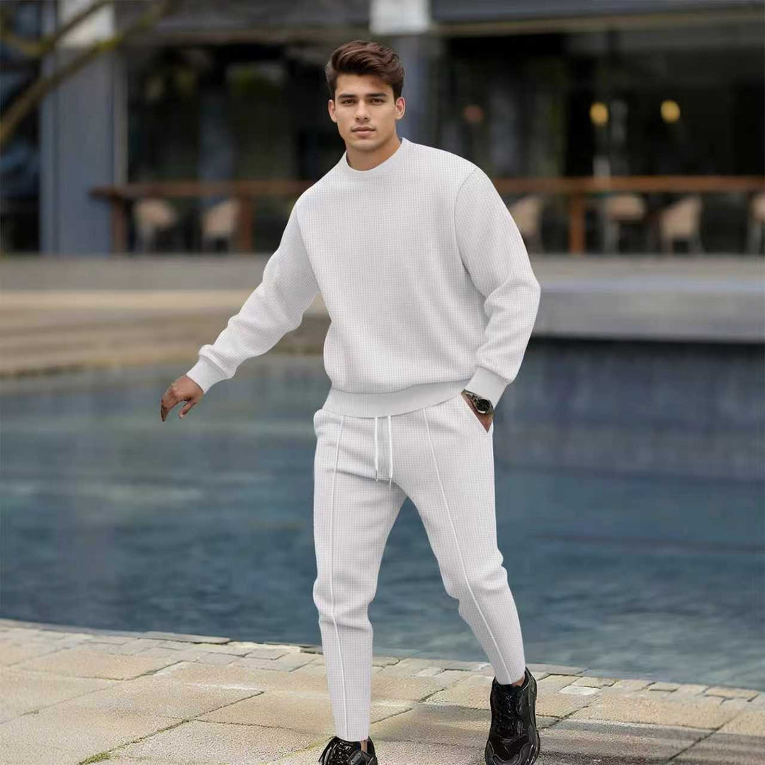 Herren lässiger Strickpullover und Jogginghose Set Echoarchiv