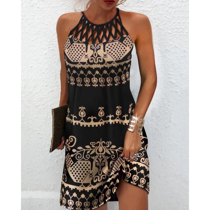 Damen Neckholder Kleid mit funkelndem Gradient-Design Echoarchiv