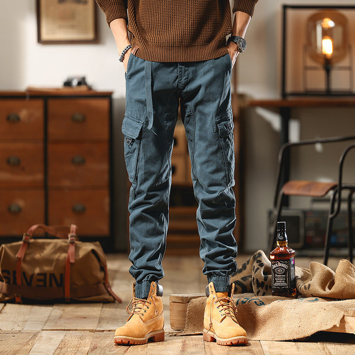 Herren Cargo-Joggerhose mit Multifachtaschen und elastischem Saum Echo Archiv