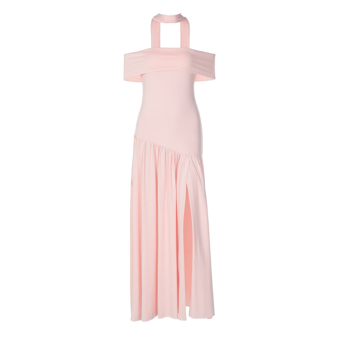 Damen Maxikleid mit schulterfreiem Design und seitlichem Schlitz Echo Archiv