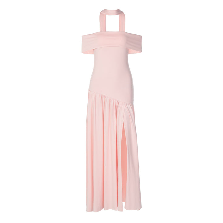 Damen Maxikleid mit schulterfreiem Design und seitlichem Schlitz Echo Archiv