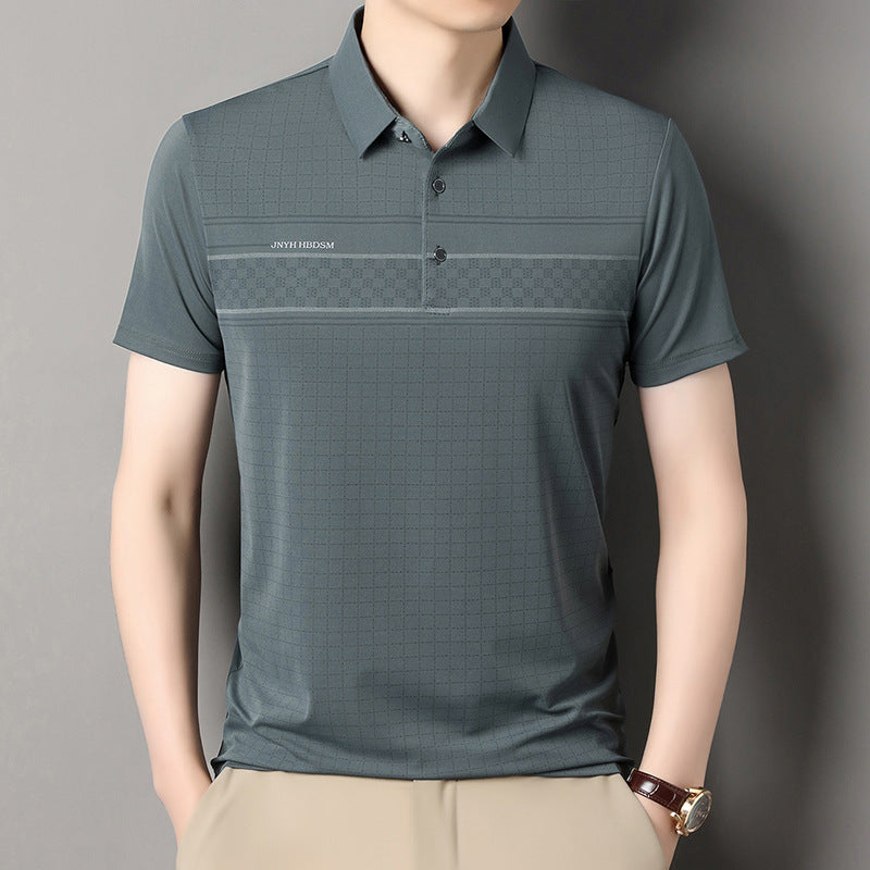 Herren Poloshirt mit atmungsaktivem Piqué-Design und stilvollen Kontraststreifen Echoarchiv