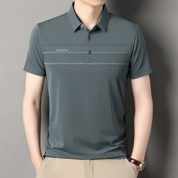 Herren Poloshirt mit atmungsaktivem Piqué-Design und stilvollen Kontraststreifen Echoarchiv