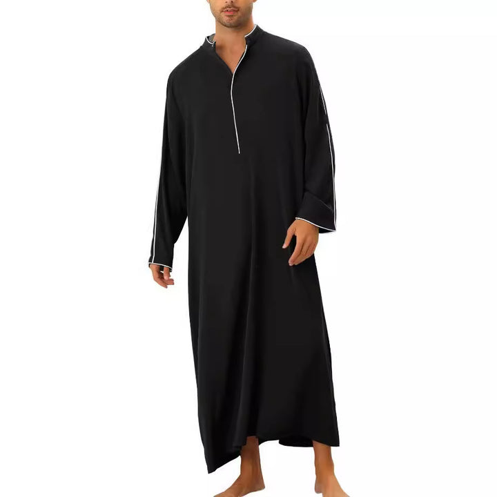 Herren hochentwickelter Kaftan mit sportlichem Stehkragen und eleganten Kontrastdetails Echoarchiv