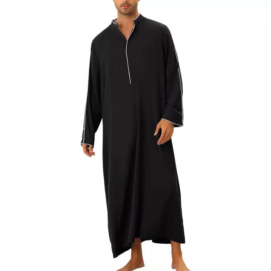 Herren hochentwickelter Kaftan mit sportlichem Stehkragen und eleganten Kontrastdetails Echoarchiv