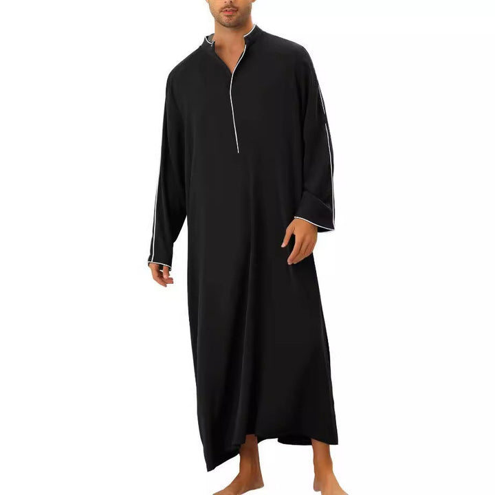 Herren hochentwickelter Kaftan mit sportlichem Stehkragen und eleganten Kontrastdetails Echoarchiv