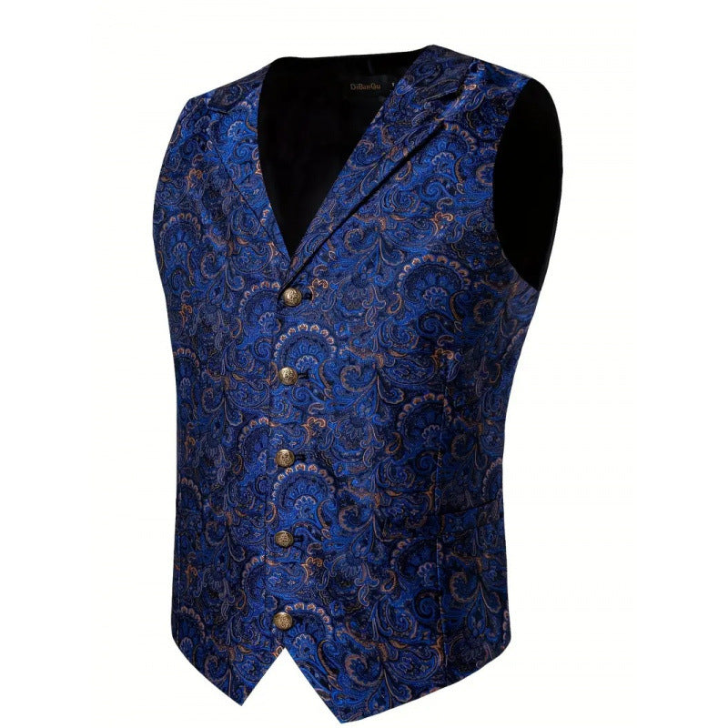 Herren Elegante Weste mit aufwendigem Paisley-Muster Echoarchiv