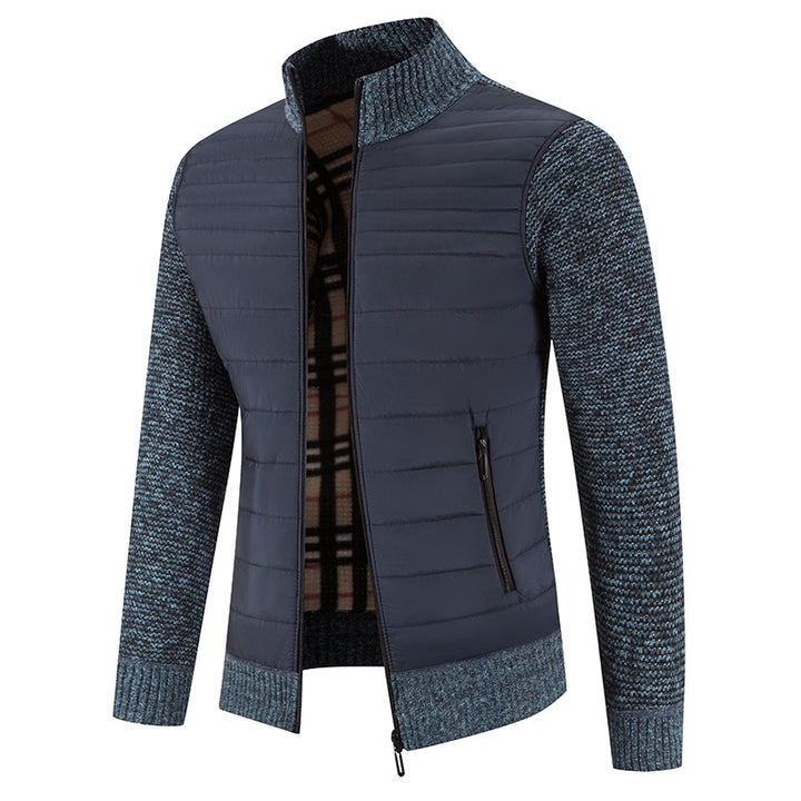 Herren lässige Steppjacke mit Strickärmeln Echoarchiv