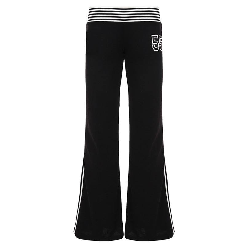 Damen Flared Jogginghose mit seitlichen Streifen Echo Archiv