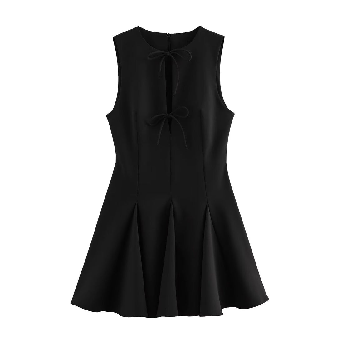 Damen ärmelloses A-Linien Kleid mit elegantem Knoten-Detail Echo Archiv