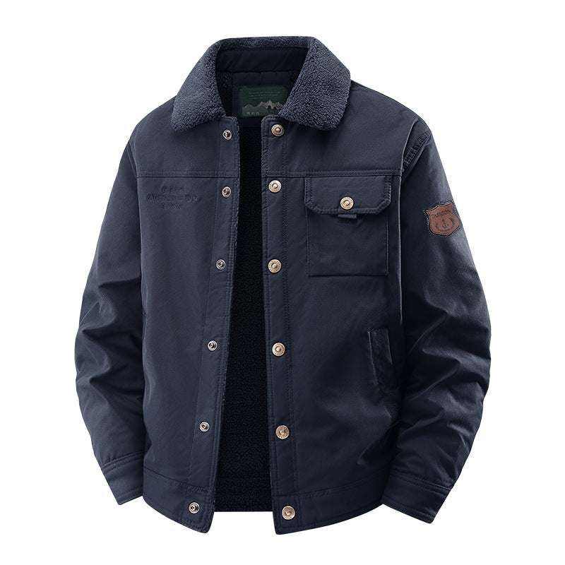 Herren nan gesteppte Canvas-Arbeiterjacke mit Teddykragen, thermischer Innenlage und multiplen Taschen Echo Archiv