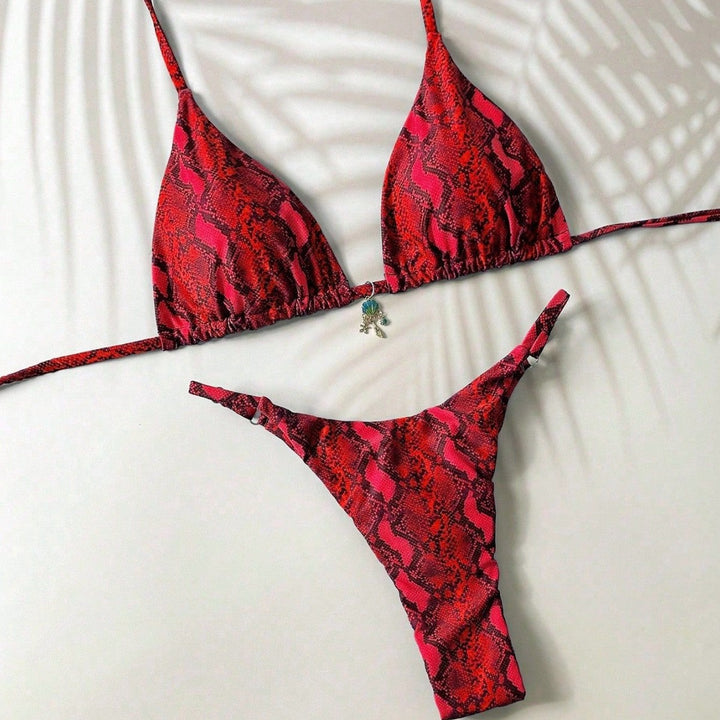 Damen Triangel-Bikini mit Schlangenmotiv Echo Archiv