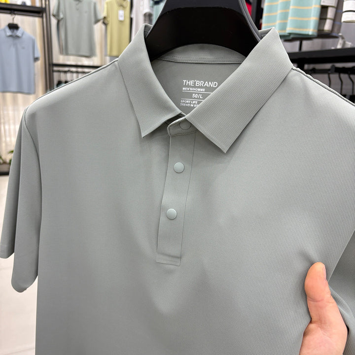 Herren Poloshirt mit atmungsaktivem Funktionsgewebe und innovativer Knopfleiste Echoarchiv
