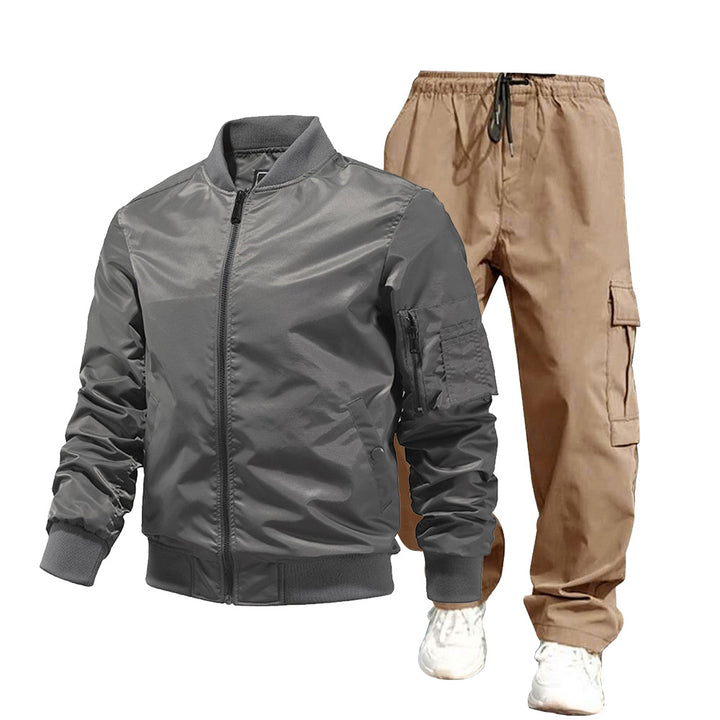 Herren urbane Bomberjacke und Cargo-Hosen Set Echo Archiv