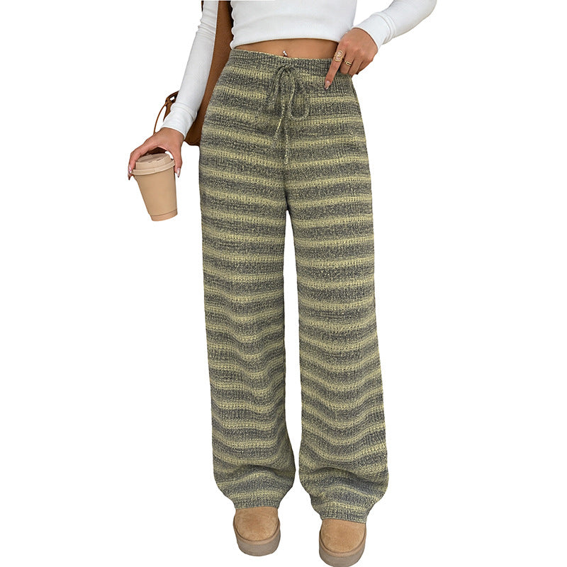 Damen Gestreifte Strickhose Echo Archiv