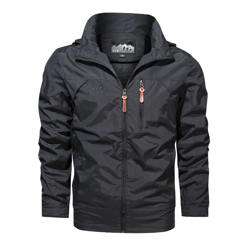 Herren nan leichte Outdoorjacke Windbreaker mit wasserabweisender Beschichtung und atmungsaktivem Meshfutter Echo Archiv