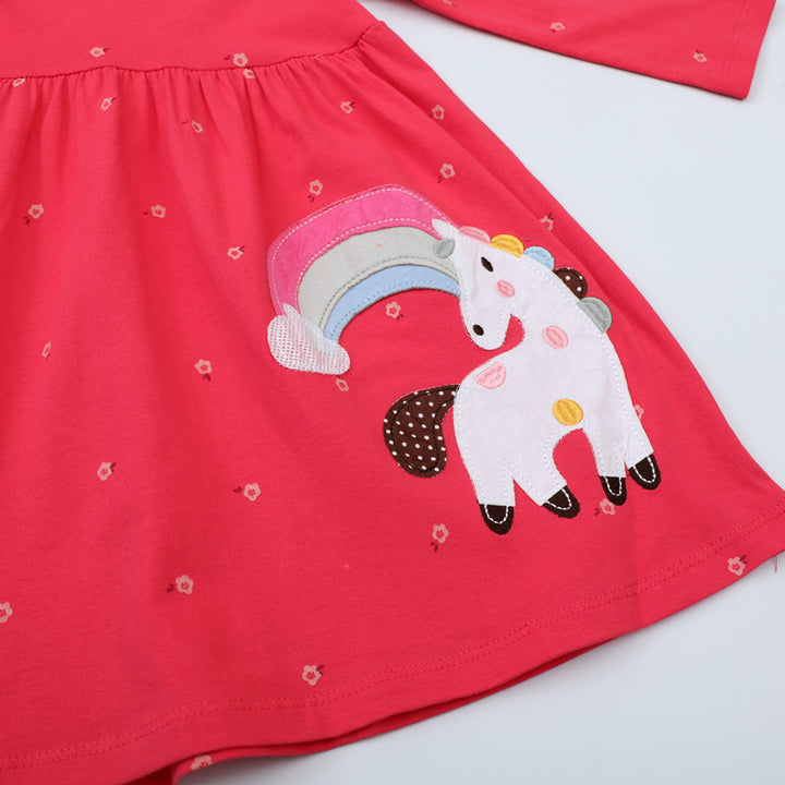 Mädchen Langarmkleid mit bezauberndem Einhorn-Design Echo Archiv